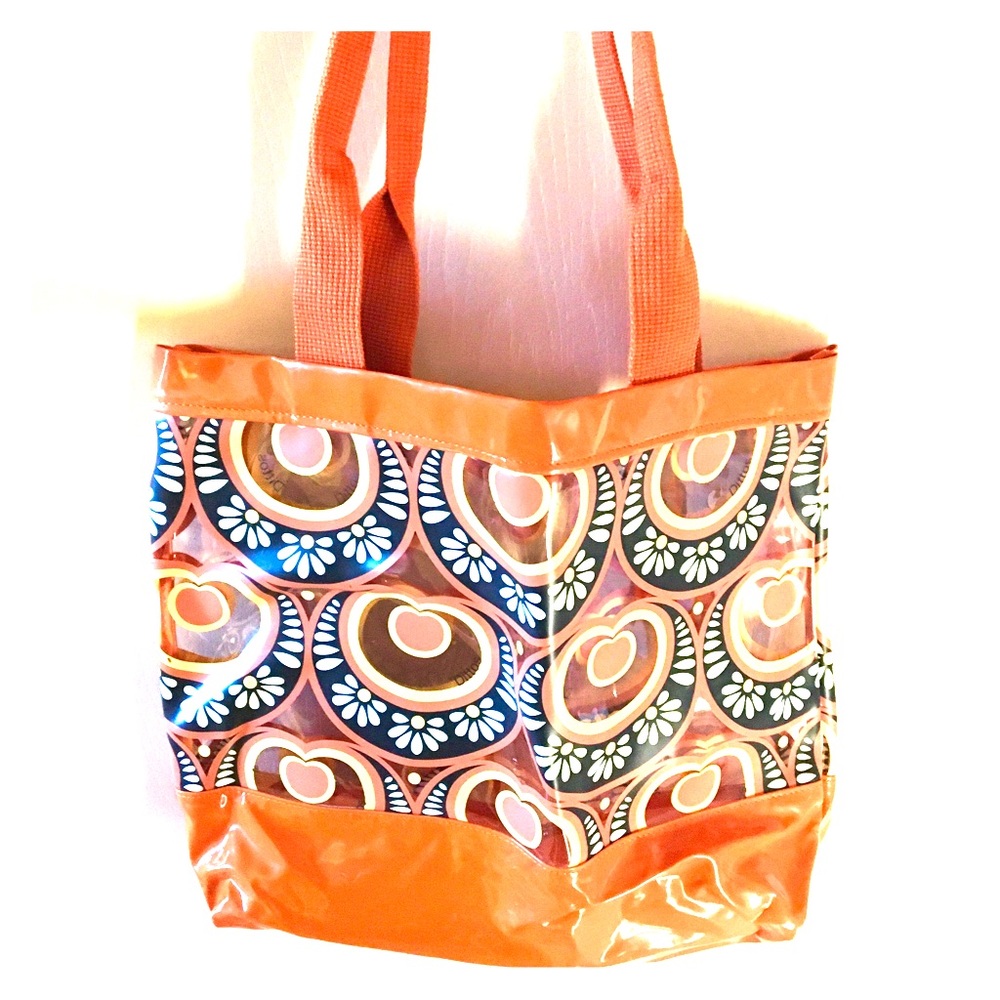 Dittos Clear Retro Printed Floral Tote
